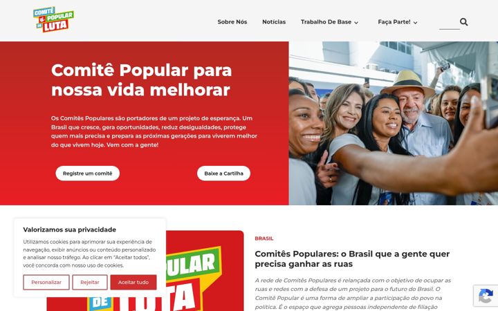 Screenshot di comitepopular.org.br