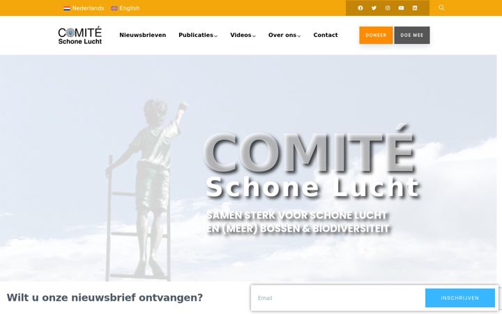 Screenshot of comiteschonelucht.nl