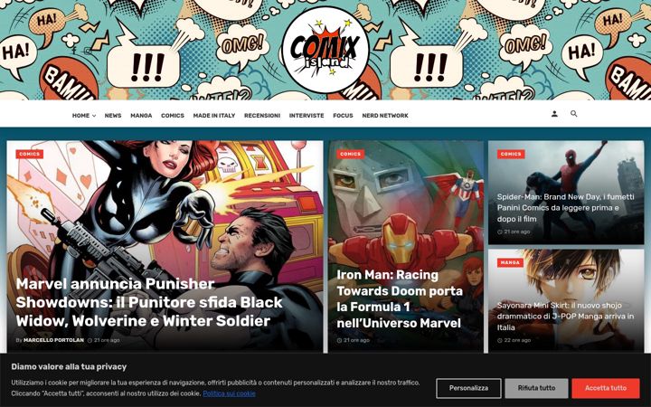 Screenshot of comixisland.it