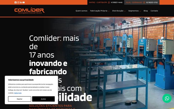 Screenshot di comlider.com.br