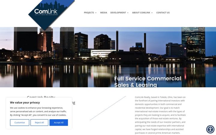 Screenshot of comlinkrealty.com