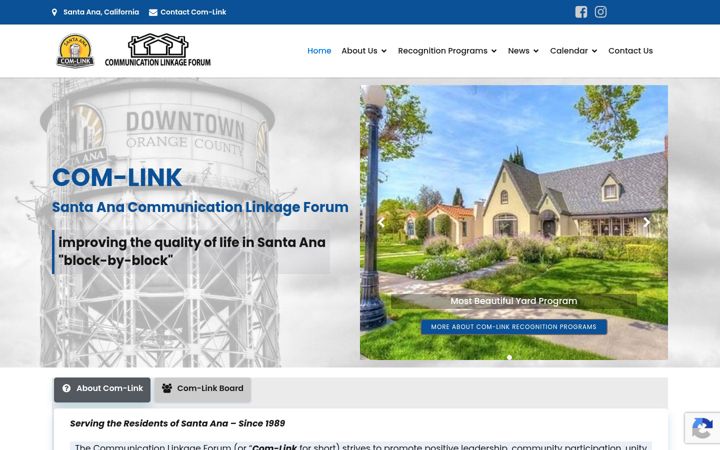 Screenshot ta' comlinksa.org