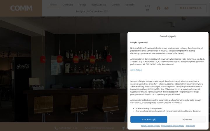 Snímek obrazovky comm-hotel.pl