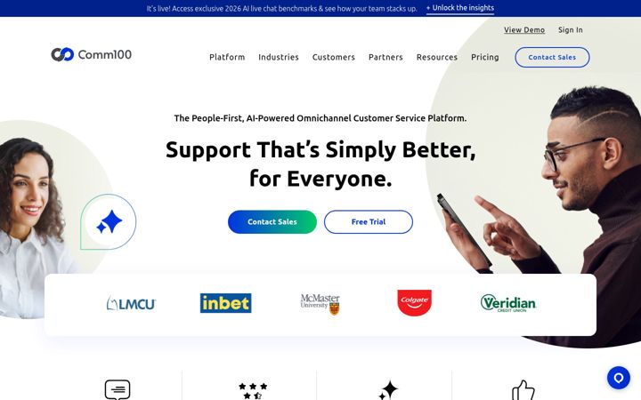 Snímek obrazovky comm100.com