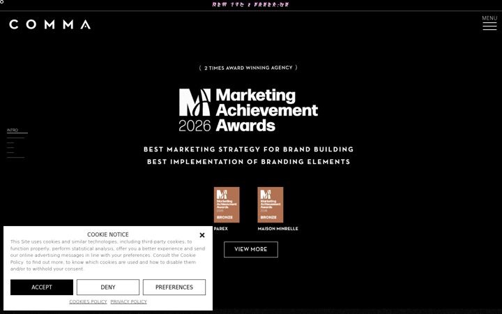 Screenshot of comma-abc.com