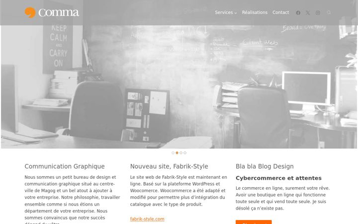 Screenshot of comma.ca