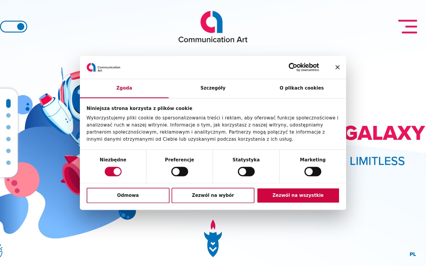 Capture d'écran de la bannière de consentement affichée avant toute interaction