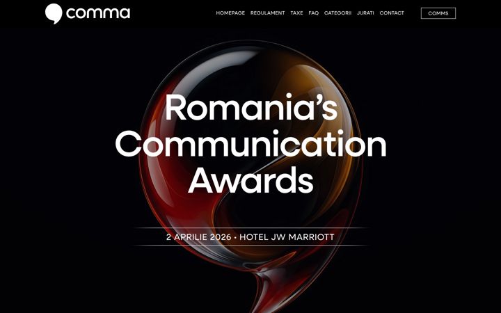 Screenshot of commawards.ro