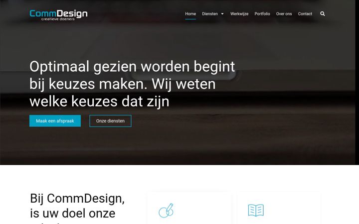 Ekrano kopija commdesign.nl