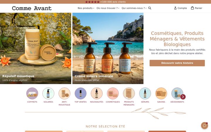 Screenshot of comme-avant.bio