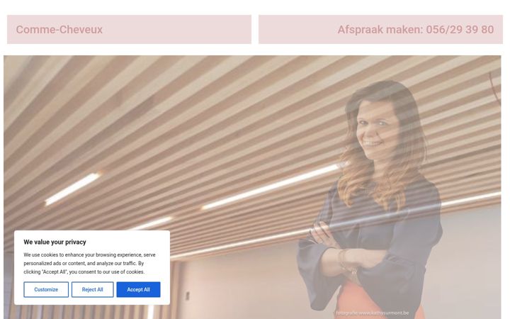 Screenshot of comme-cheveux.be