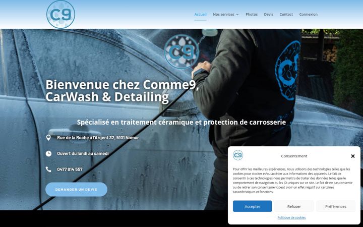 Screenshot of comme9.be
