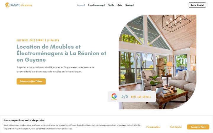 Screenshot of commealamaison.re