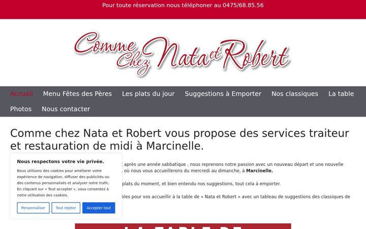 Screenshot of commecheznataetrobert.be