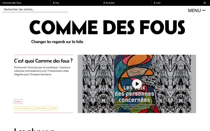 Screenshot of commedesfous.com