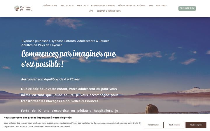 Snimka zaslona za commencez-par-imaginer.fr