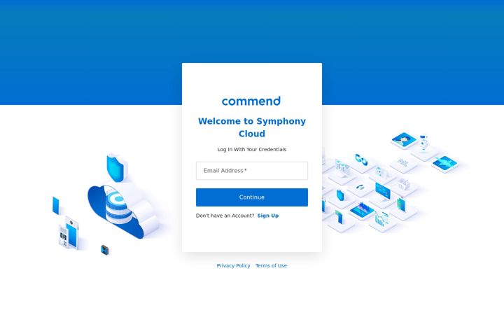 Screenshot of commend.services