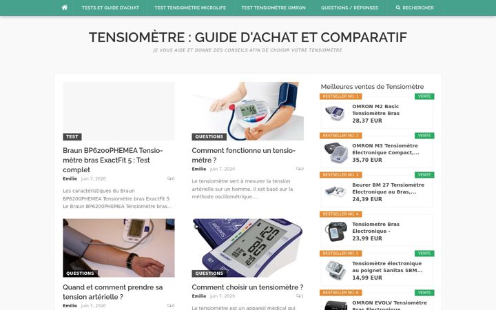 Screenshot of comment-choisir-un-tensiometre.com