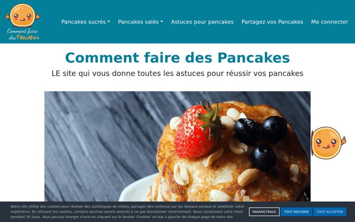 Screenshot of comment-faire-des-pancakes.com
