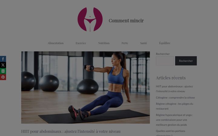 Screenshot of comment-mincir.com