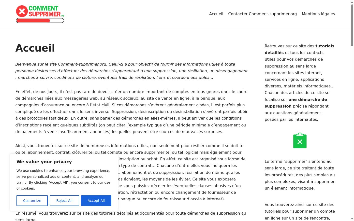 Screenshot des Einwilligungsbanners vor jeglicher Interaktion