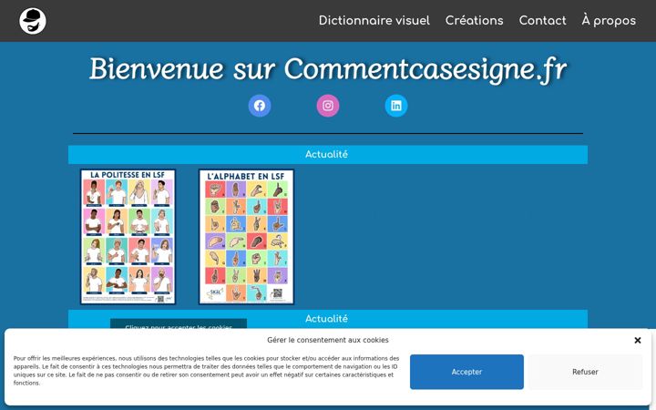 Snimka zaslona za commentcasesigne.fr