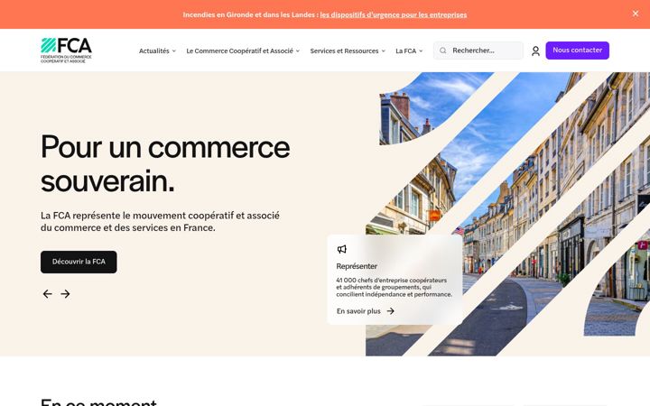 Екранна снимка на commerce-associe.fr