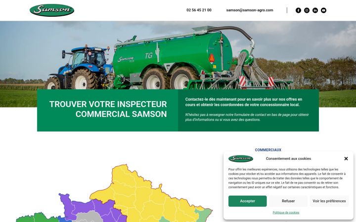 Screenshot of commerce-samsonagro.fr