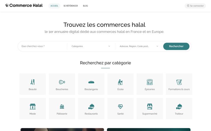 Screenshot of commercehalal.fr