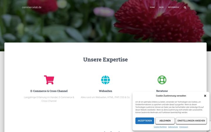 Screenshot of commercelab.de