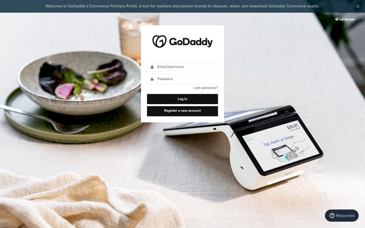 Screenshot of commercepartners.godaddy