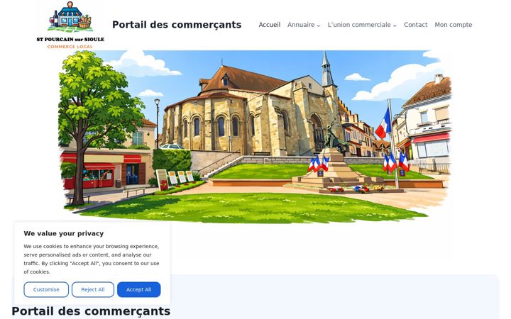 Screenshot of commerces-saintpourcain.fr