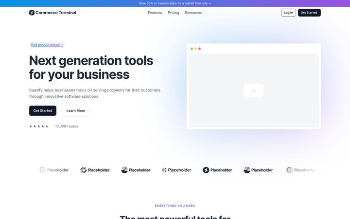Screenshot of commerceterminal.com