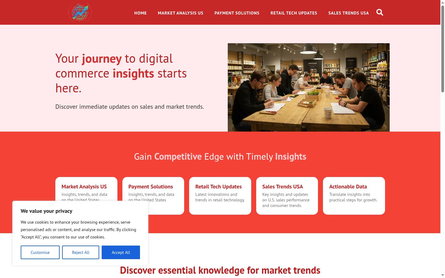 Skjermbilde av samtykkebanneret slik det vises før noen interaksjon