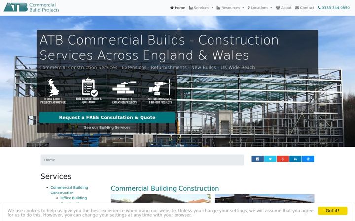 Skærmbillede af commercial-builders.co.uk