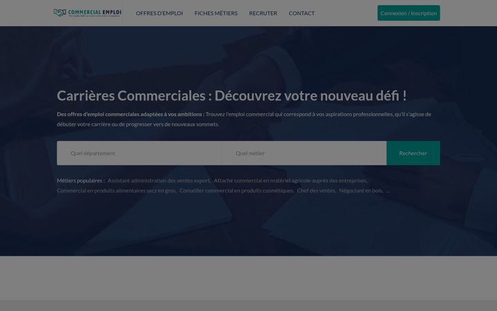 Screenshot of commercial-emploi.fr