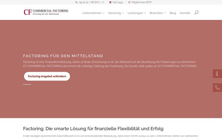 Skjámynd af commercial-factoring.de