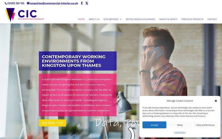 Screenshot of commercial-interior.co.uk