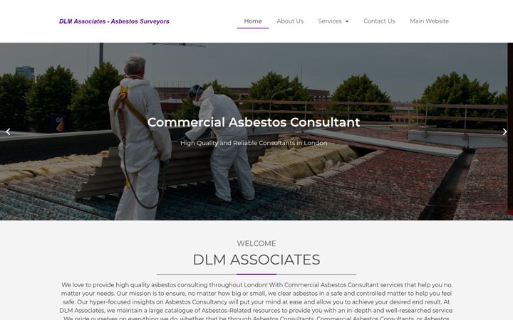 Screenshot of commercialasbestosconsultantinlondon.com