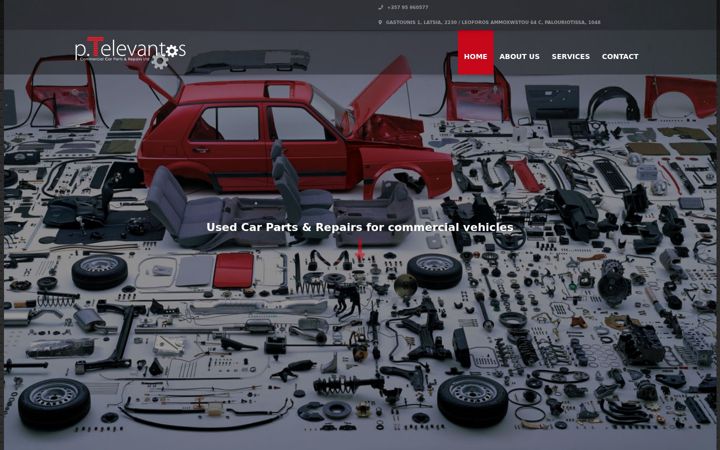 Screenshot of commercialcarparts.com.cy