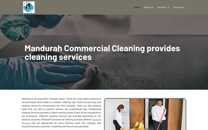 Screenshot of commercialcleaningmandurah.com