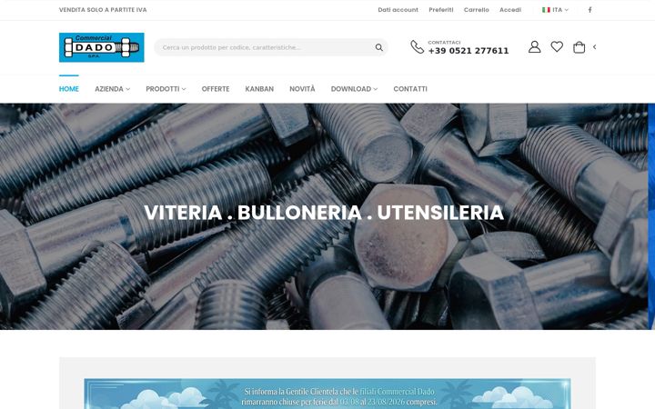 Screenshot of commercialdado.it