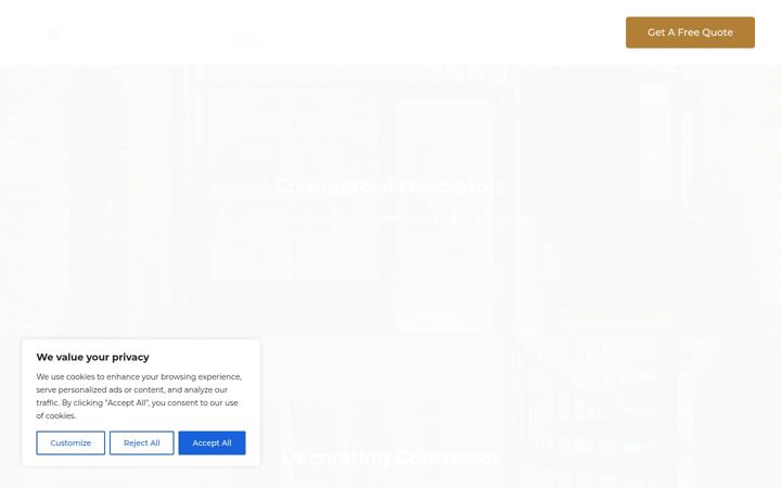 Screenshot of commercialdecoratorinlondon.co.uk