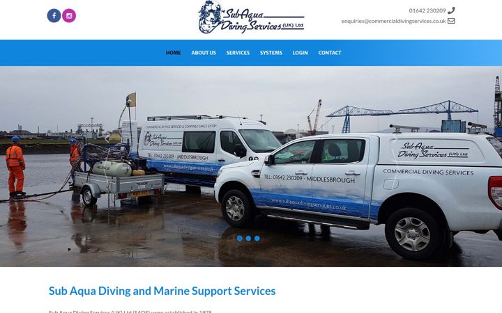 Screenshot of commercialdivingservices.co.uk
