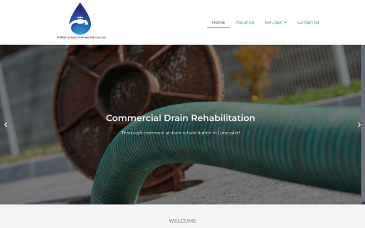 Screenshot of commercialdrainrehabilitationlancaster.co.uk