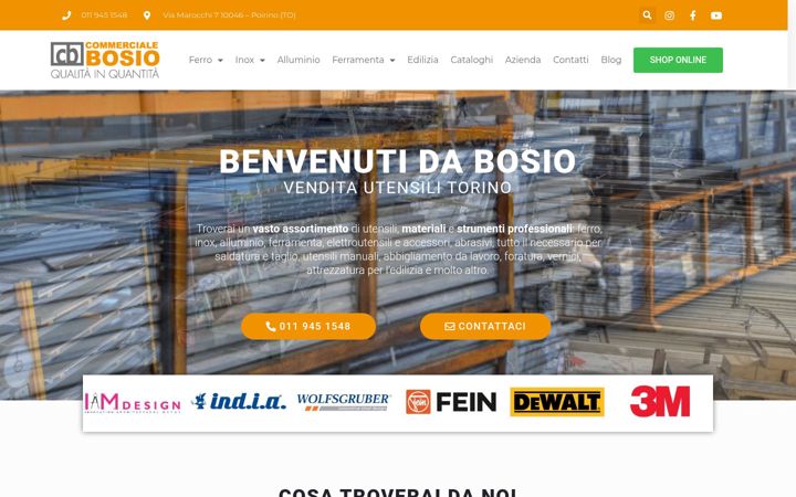 Screenshot of commercialebosio.com