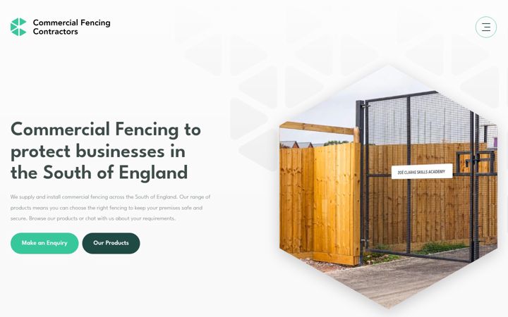 Screenshot of commercialfencingcontractors.co.uk