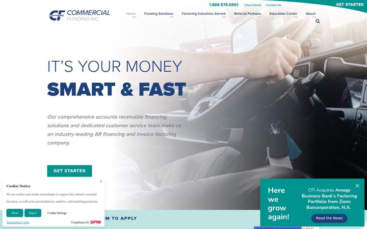 Screenshot of commercialfund.com