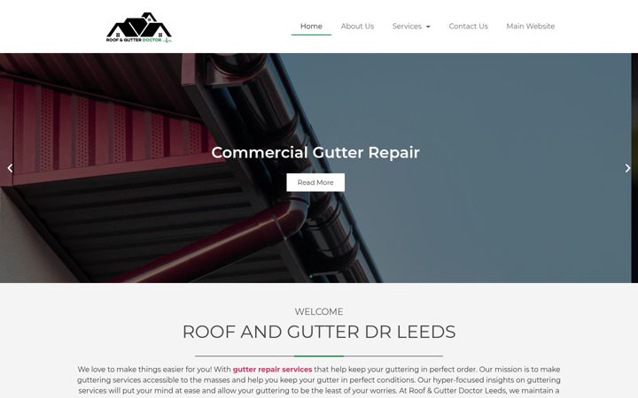 Screenshot of commercialgutterrepairwestyorkshire.co.uk