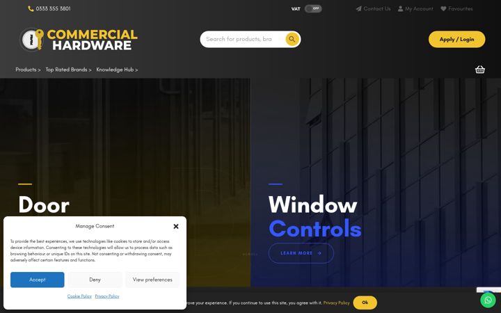Screenshot of commercialhardware.co.uk